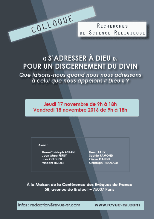« S’adresser à Dieu ». Pour un discernement du divin.