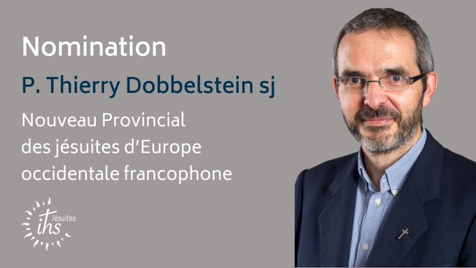 L’équipe du Centre Sèvres félicite Thierry Dobbelstein sj, nommé provincial des jésuites d’Europe occidentale francophone