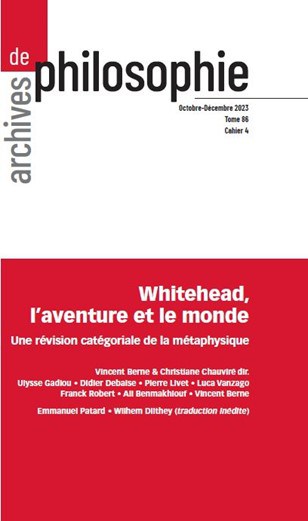 Whitehead, l’aventure et le monde Une révision catégoriale de la métaphysique