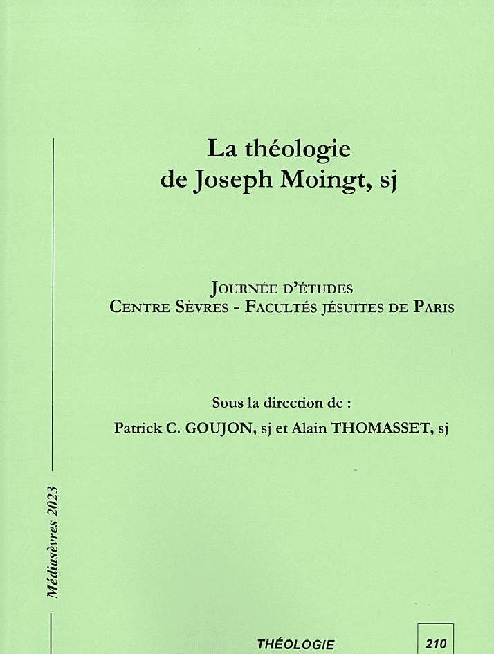 La théologie de Joseph Moingt, sj